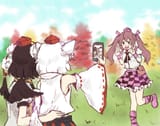 bun_momiji_hatate_doing selfie instead of hatate photo