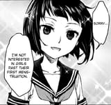 I am not interested in girls past their first menstruation1