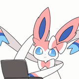 sylveon furiously typing with feelers