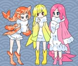 all 3 Tatsugiri forms as Gijinka