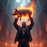 burning ham