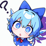 00083_terada_tera, [[chibi]], 1girl, solo, tall, touhou, cirno, short hair, blue hair, s-1875162555