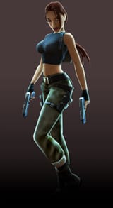 Tomb Raider The Angel of Darkness Lara render dark background