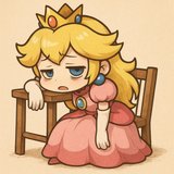 peach tired