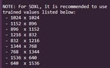 SDXL and pony resolutions