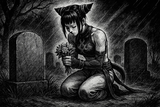 juri han visiting grave 2