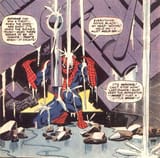 spider-man holding up