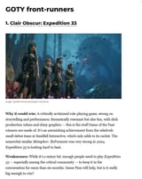 Game Awards 2025 All Game of the Year front-runners and predictions