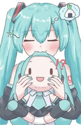miku holding plush 2