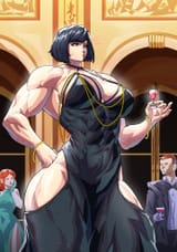 Big lady wine glass