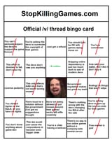 Stop Killing Games bingo card thread 713441047