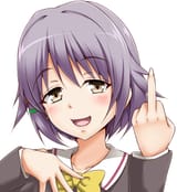 cute anime girl middle finger nigga