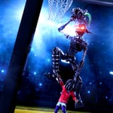 Mimic slam-dunking Roxy
