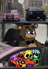 FNAF Freddy Fazbear and Smiling Critters