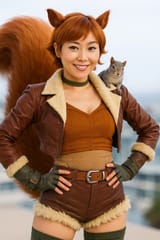 real life squirrel girl asian
