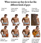 woman like different kinds of guys