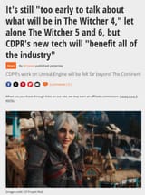 It&#039;s still too early to talk about what will be in The Witcher 4 let alone The Witcher 5 and 6 but CDPR&#039;s new tech will benefit all of the industry GamesRadar
