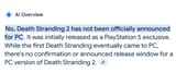 not confirmed