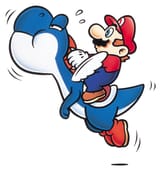 SMW_Art_-_Flying_Blue_Yoshi