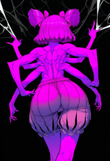 1girl, thigh focus, from behind, dynamic pose, back, muffet, multiple arms, bloo s-3264297372
