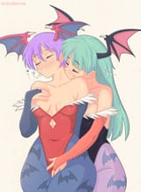 __morrigan_aensland_and_lilith_darkstalkers_drawn_by_celebelian__941fb66b6568e363fd0bdd392030ea39