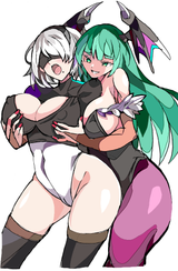 __2b_and_morrigan_aensland_nier_and_2_more_drawn_by_enpe__d23910e989b533d1a448587010015ff2