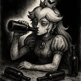 princess peach drinking