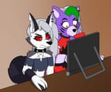 Loona and Roxy browsing 4chan