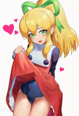 1girl, roll (mega man), swimsuit under clothes, manga, doujin cover, official al s-1648537169