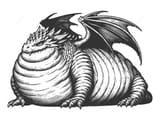 238315446-chubby-fat-dragon-engraving-vector-illustration