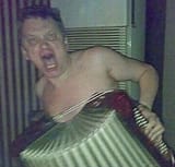 angry accordian man