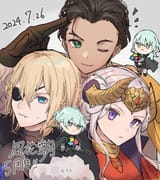 __edelgard_von_hresvelg_dimitri_alexandre_blaiddyd_claude_von_riegan_female_byleth_and_male_byleth_fire_emblem_and_1_more_drawn_by_sakura_no_yoru__83e60c6fd0ea8f019e5d6c41b08cecea
