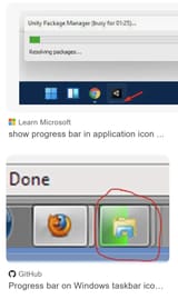 taskbar progress