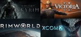 Skyrim, Victoria 2, Rimworld, Xcom 2