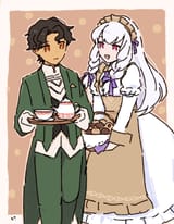 Tea Party hosts, dolly_deer