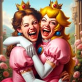 peach daisy laughing pillars