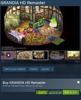 Grandia HD remaster
