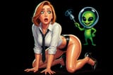 20250622_1853_Startled Pose with Alien_remix_01jyc8thjyfwqv9caqpkteem2a