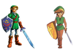 oot vs zelda 2 link