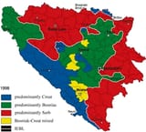 Ethnic Map Bosnia Ninety Eight