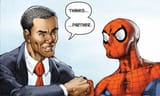 Spiderman meets Obama