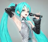 Miku Rsktter simple potrait AI result 4 - reduced