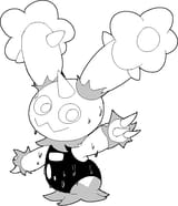 114439 - artist_LizardFungus looking_at_viewer maractus monochrome pokemon swimsuit wet