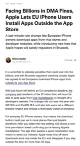 Apple EU app store sideloading