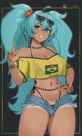 __hatsune_miku_and_brazilian_miku_vocaloid_drawn_by_hioyami__sample-acd6222d5655fe952d1a12e1d222f5be