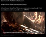 Screenshot 2025-07-02 at 10-15-55 (1) AmericanTruckSongs9 on X Steam dwarfs PlayStation for Capcom. Now 42.1% of digital entertainment vs 10%. Would love to know how PC compares console overall though this is also a disproportionate year[...]