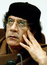 Gaddafi rolling eyes