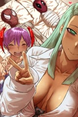__morrigan_aensland_lilith_deadpool_and_spider_man_marvel_and_6_more_drawn_by_haraya_manawari__sample-4a801ea007004ae780eb4d60156d0d9c