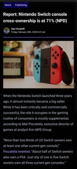 Switch console cross ownership