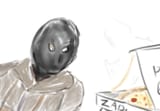 guy getting a pizza